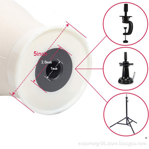 Canvas Head Mannequin Head For Wigs Making Weft Wig Display Style Styling Manikin For Hairdressing Students To Practice Cutting